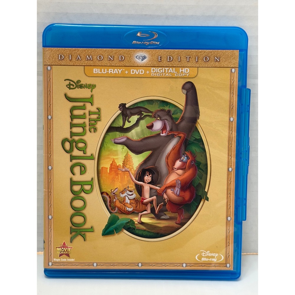 Disney The Jungle Book Diamond Edition Blu-ray DVD 2-Disc Set Animated Movie